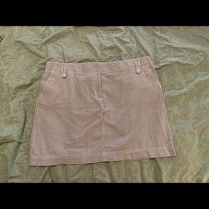 Loft Cute Seersucker Blue/White Skirt